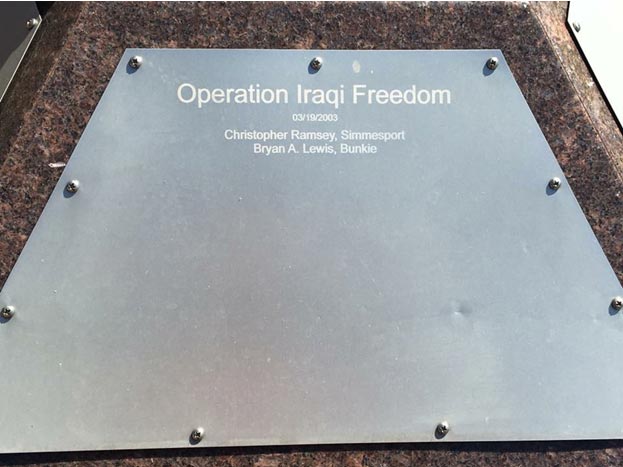 Operation Iraqi Freedom Plaque